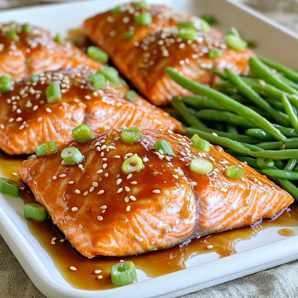 Sheet-Pan Honey Sriracha Salmon and Green Beans Rezept