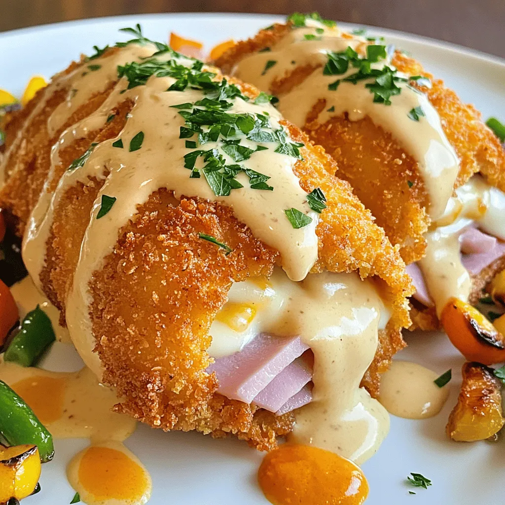 Crispy Creamy Chicken Cordon Bleu Einfach und Lecker