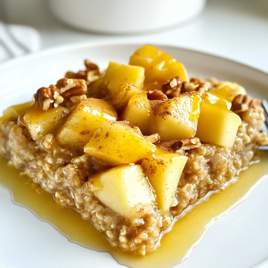 Apple Cinnamon Oatmeal Bake Lecker und Einfach Rezept