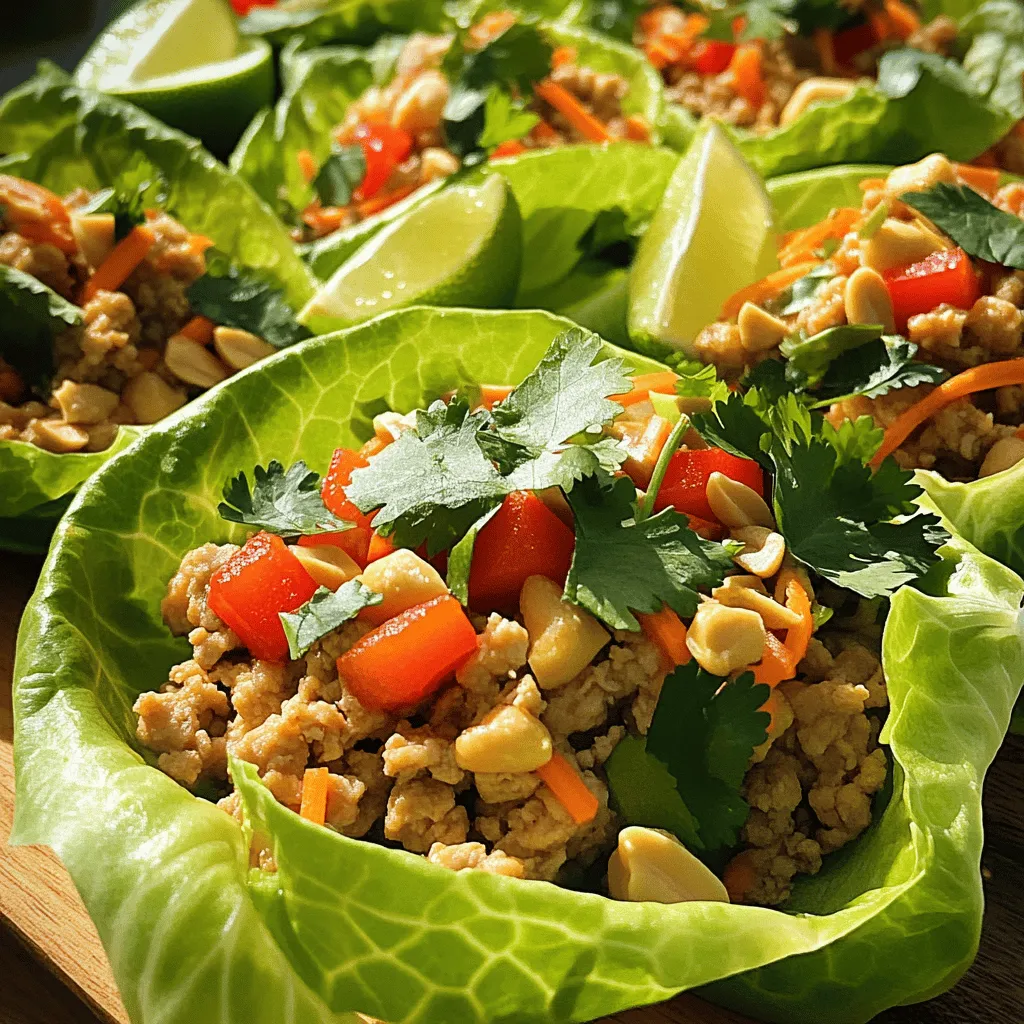 Spicy Thai Chicken Lettuce Wraps Leckerer Genuss