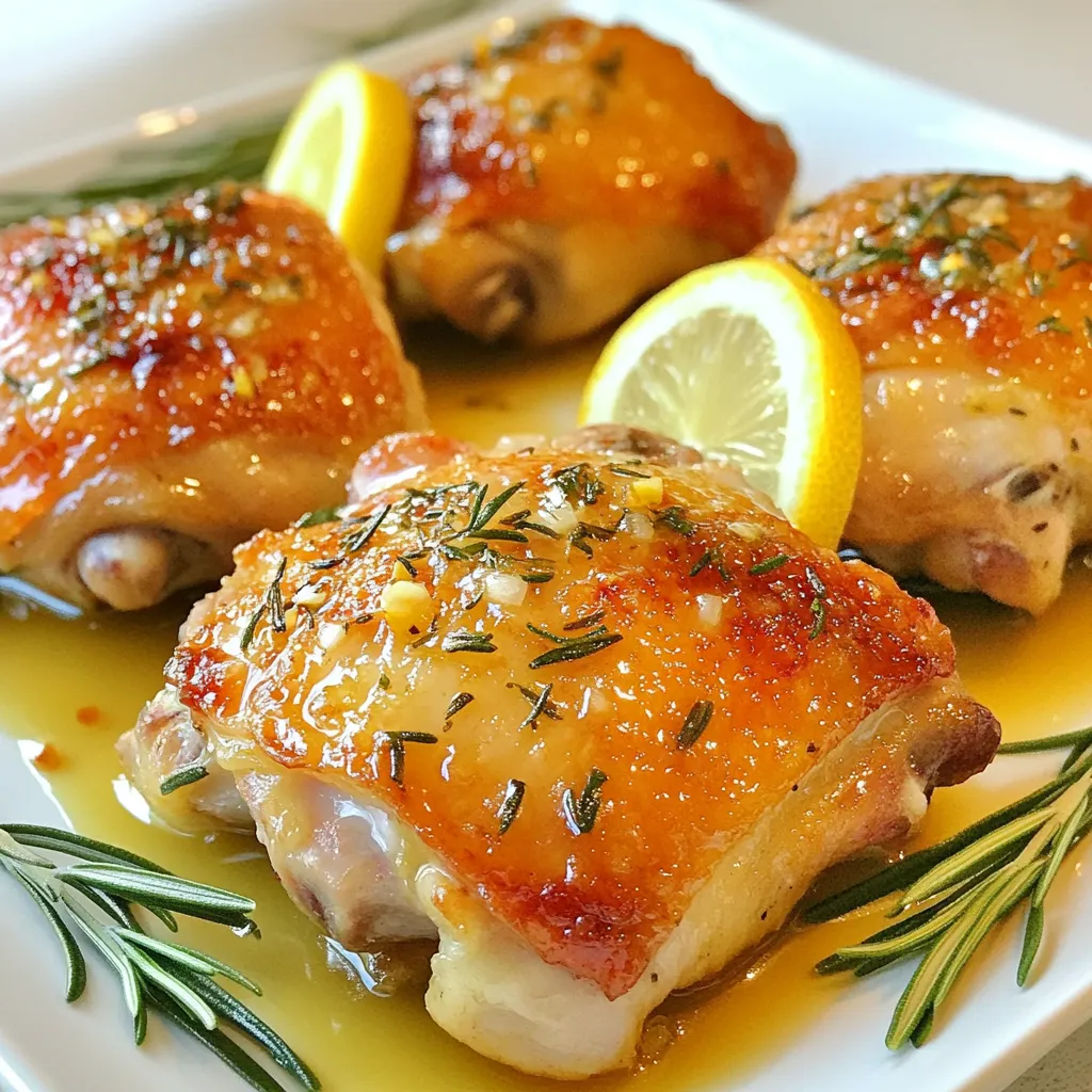 Rosenmarin Zitronen Hähnchenschenkel Einfaches Rezept