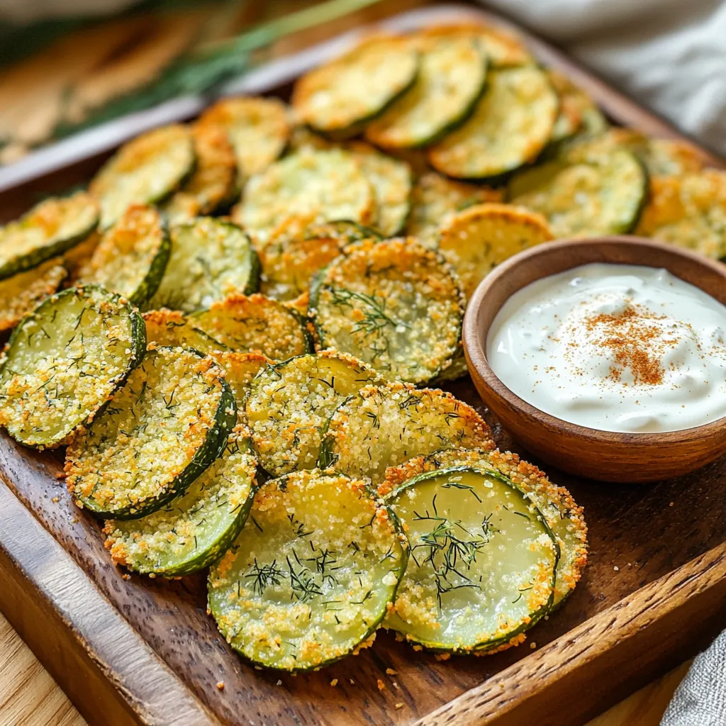 Air Fryer Crispy Dill Pickle Chips Knuspriger Snack