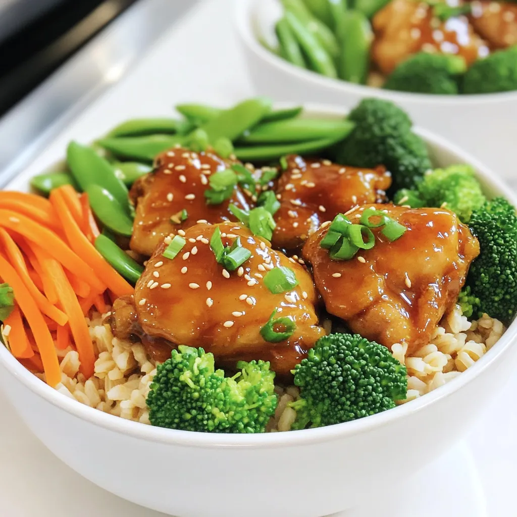 Honey Garlic Chicken Bowls Köstlich und Einfach Zubereitet