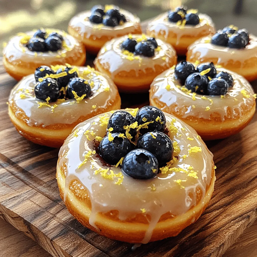 Baked Lemon Blueberry Donuts Frisch und Lecker