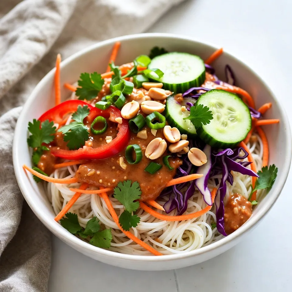 Thai Peanut Noodle Salad Kraftvolle Geschmacksvielfalt