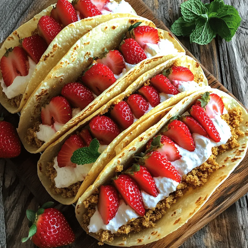Erdbeer Crunch Cheesecake Tacos Köstlicher Genuss
