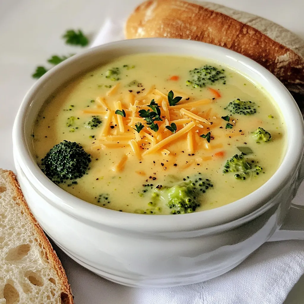 Slow Cooker Creamy Broccoli Cheddar Soup Einfaches Rezept