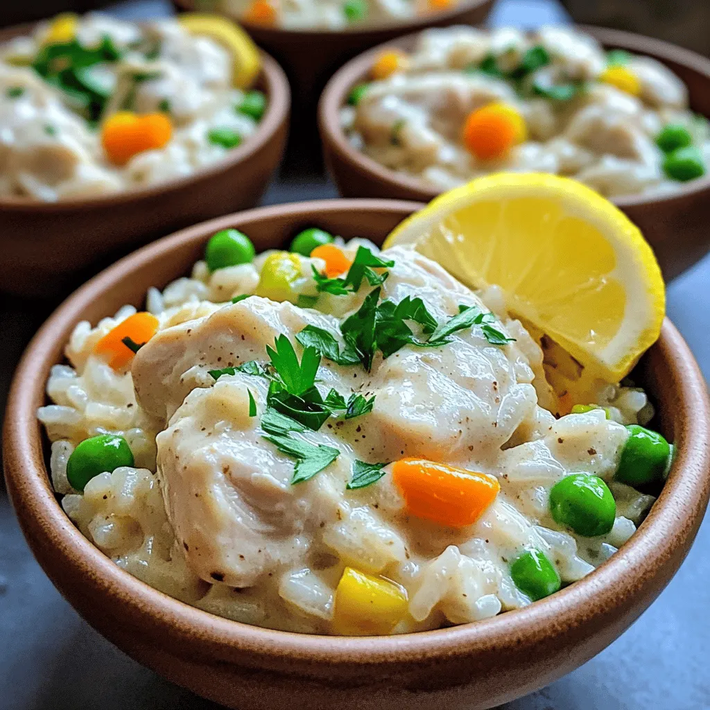 Instant Pot Cremiges Hähnchen und Reis Rezept