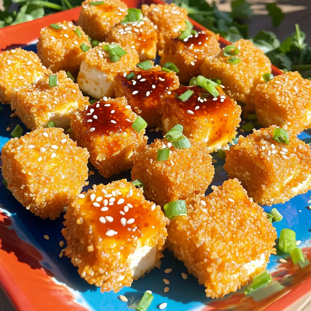 Air Fryer Honey Sriracha Tofu Nuggets Knusprig Zubereiten