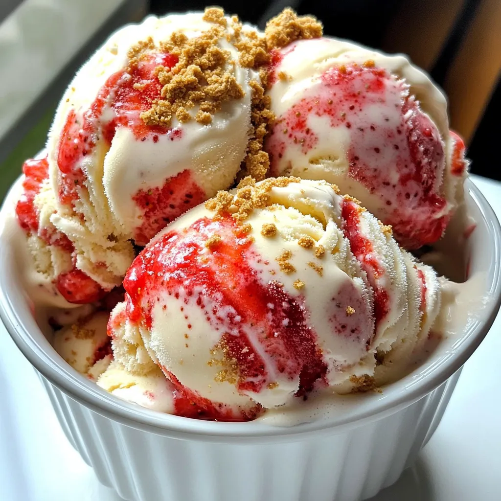 Strawberry Cheesecake Ice Cream Einfach und Lecker
