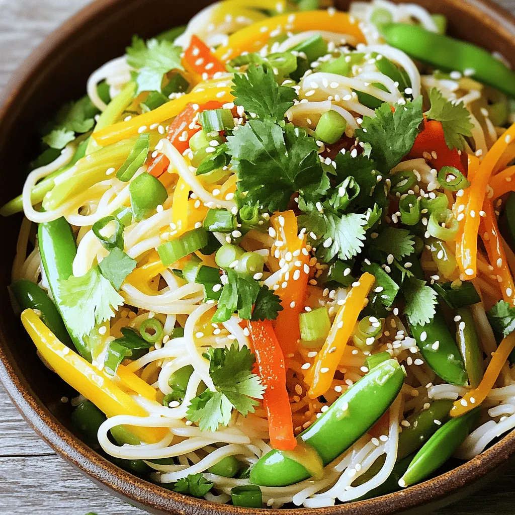 Sesame Ginger Noodle Salad Frisch und Nahrhaft