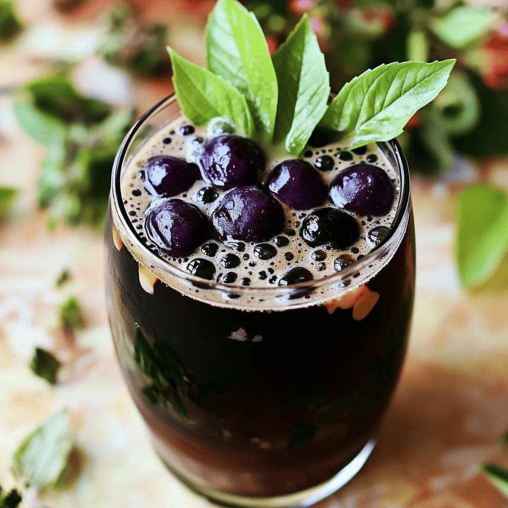 Blackberry Sage Iced Tea Latte Einfache Zubereitung