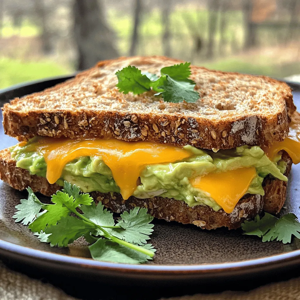 Hähnchen Avocado Melt Sandwich Einfach und Lecker