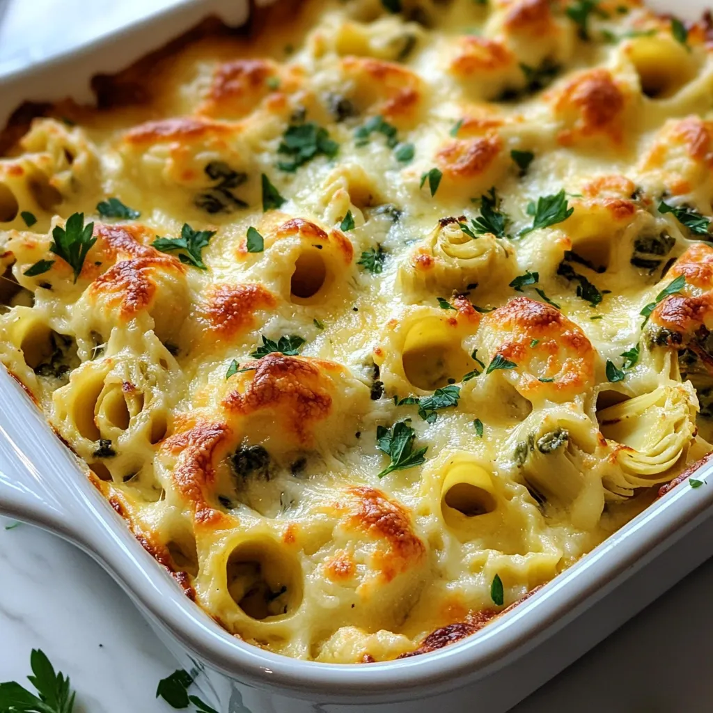 Creamy Spinach Artichoke Pasta Bake Genussvolle Delikatesse
