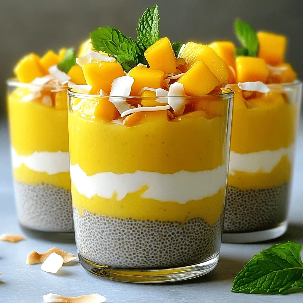 Mango Coconut Chia Pudding Frisch und Nahrhaft