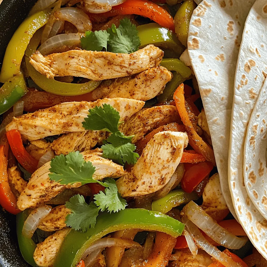 One-Pan Chicken Fajitas Schnelle und einfache Mahlzeit