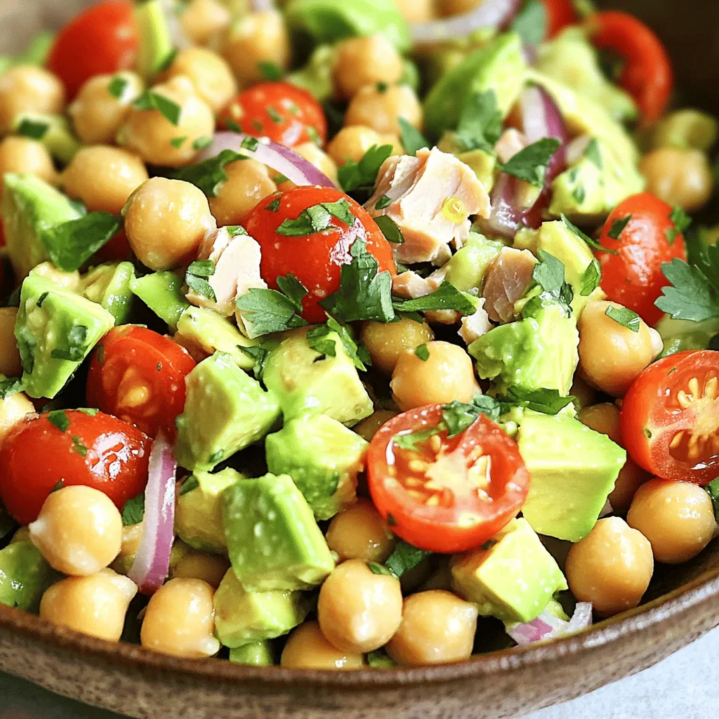 Avocado Kichererbsen Thunfischsalat Einfaches Rezept