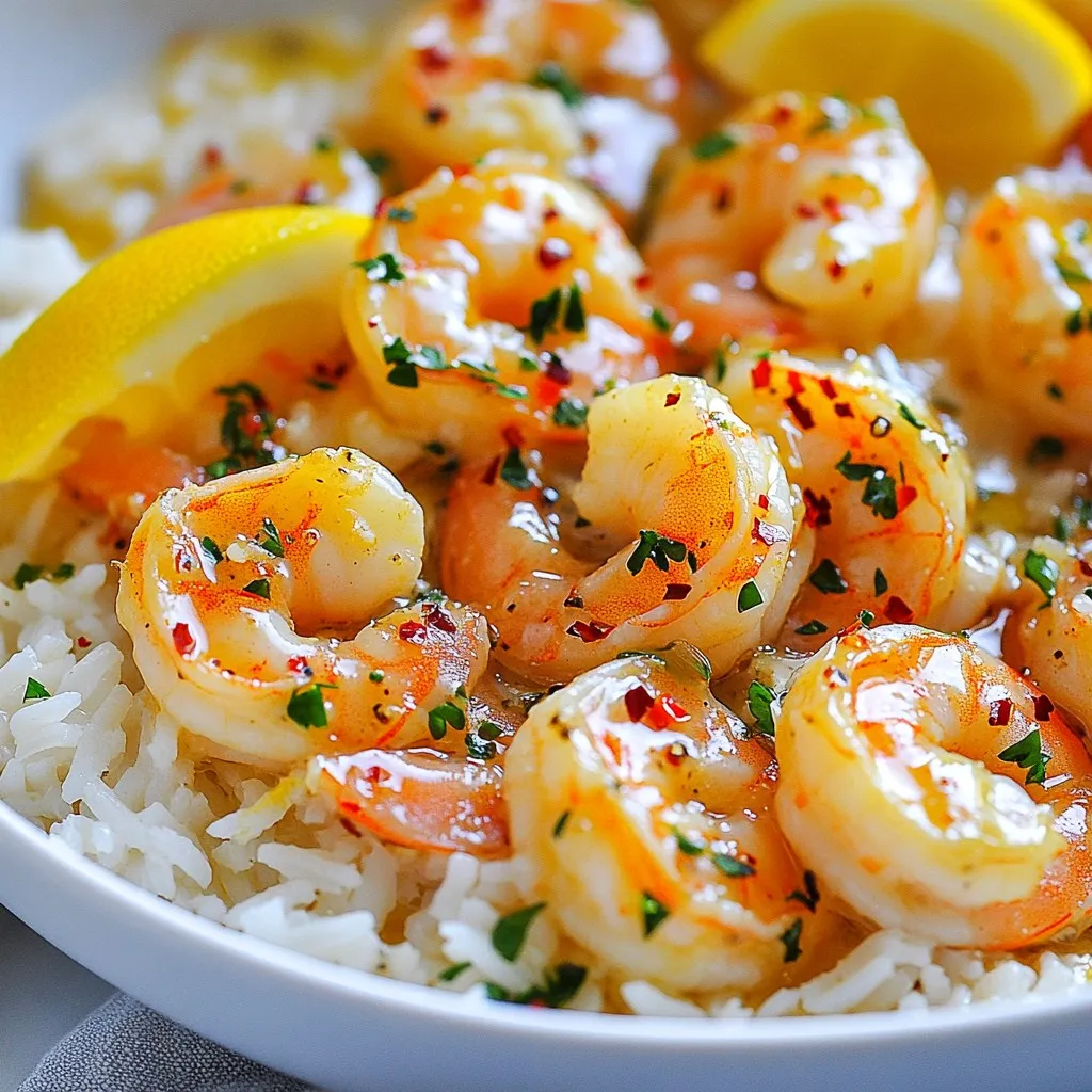 Lemon Garlic Butter Shrimp Skillet Einfaches Rezept