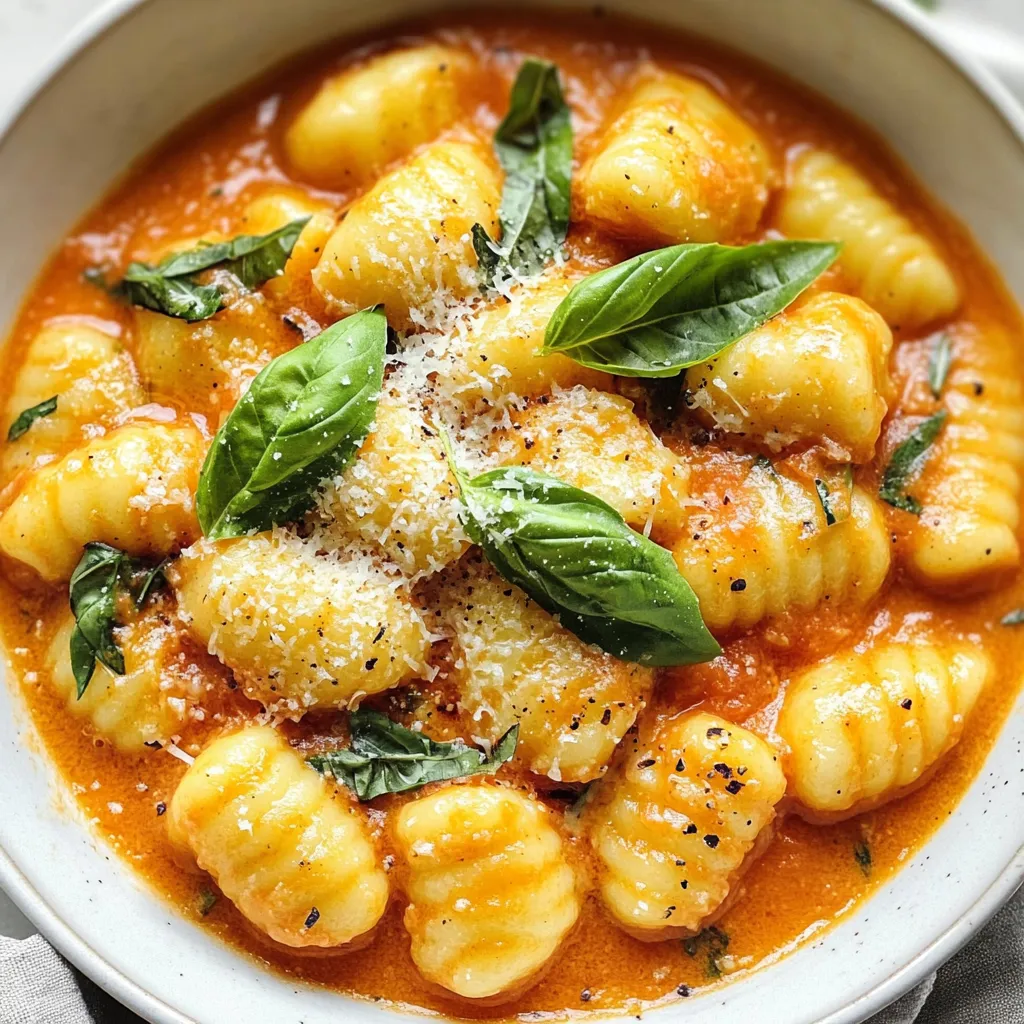 Creamy Tomato Basil Gnocchi Schnell und Lecker Rezept