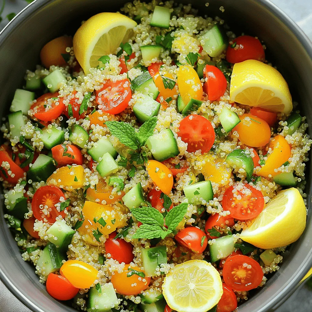 Lemon Herb Quinoa Salad Frisch und Lecker Rezept