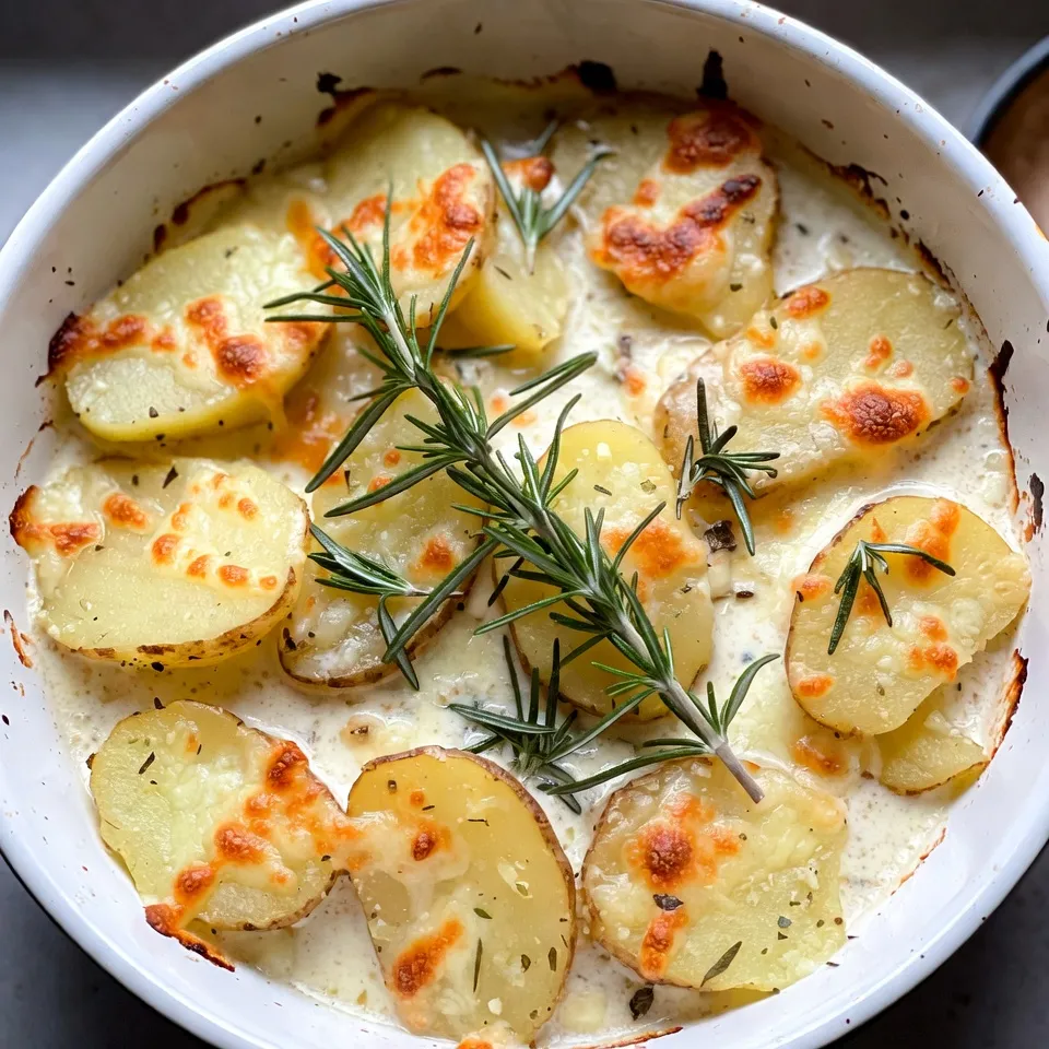 Cheesy Garlic Scalloped Potatoes köstlicher Genuss