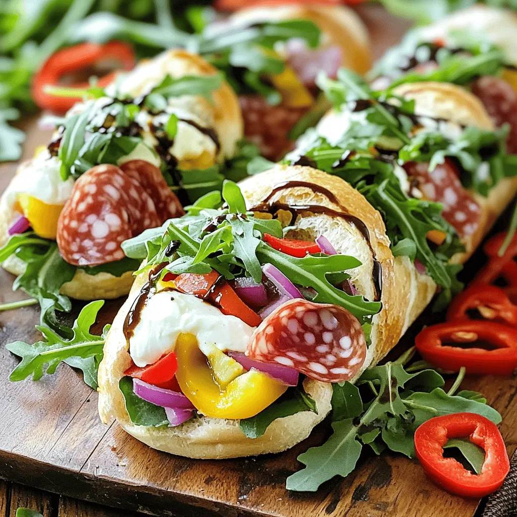 Für das Chopped Italian Sandwich brauchst du frische und schmackhafte Zutaten. Hier sind die Hauptzutaten: