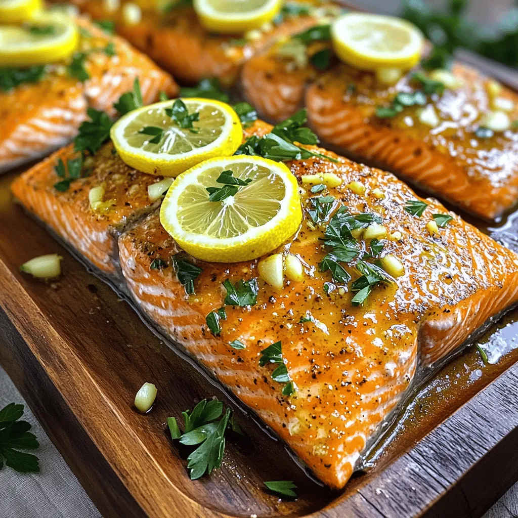Lemon Garlic Roasted Salmon Einfach und Lecker Rezept