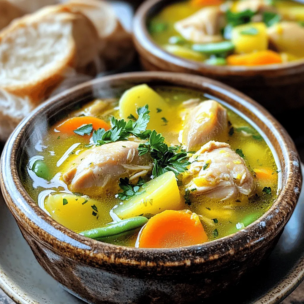 Slow Cooker Lemon Herb Chicken Stew Einfach und Lecker