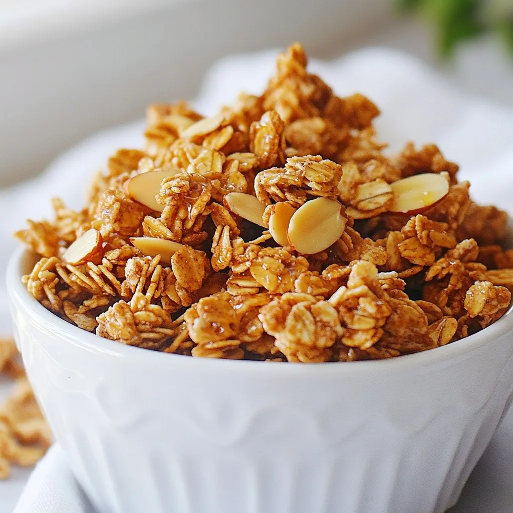 Vanilla Almond Granola Clusters Einfacher Snack Genuss