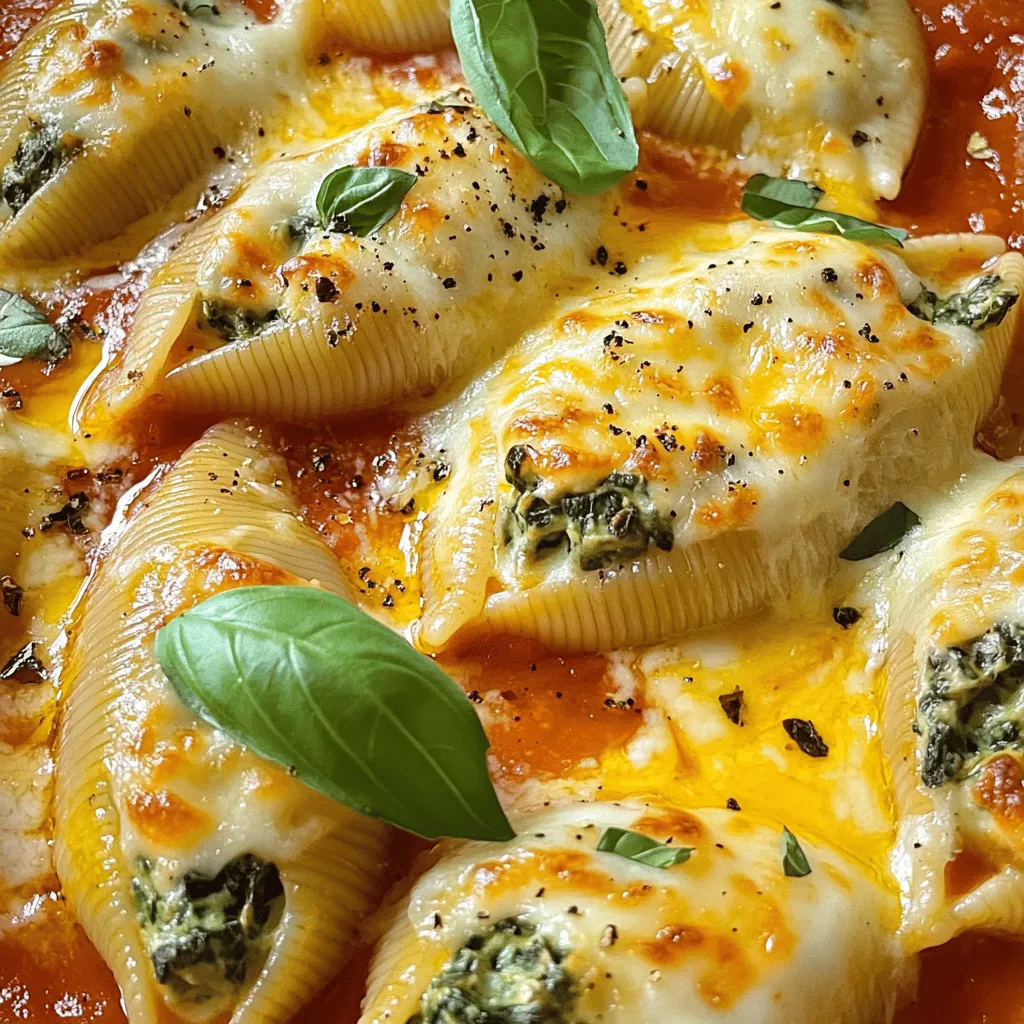 Cheesy Spinach Stuffed Shells Einfache und leckere Rezept