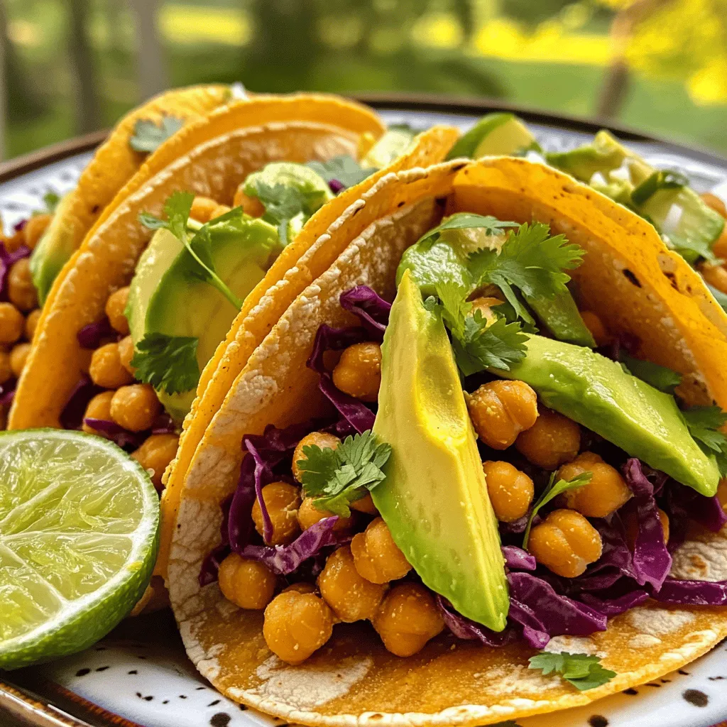 Würzige Kichererbsen-Tacos Schnelle und einfache Idee