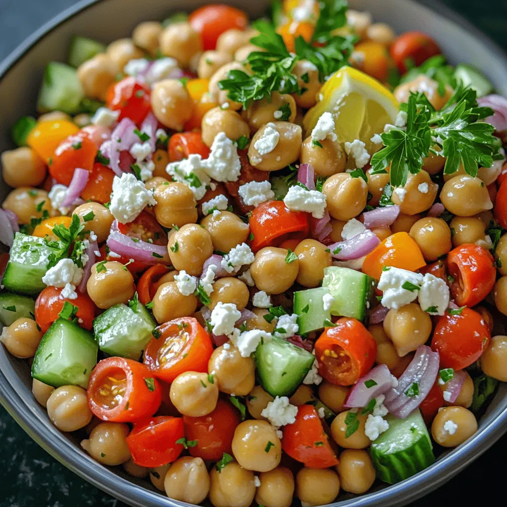 Mediterranean Chickpea Salad Frisch und Lecker