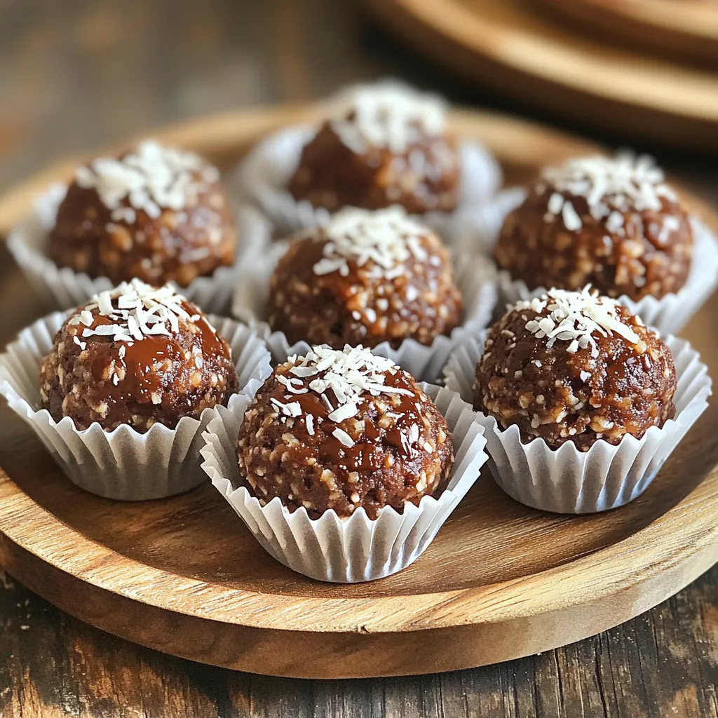 No-Bake Chocolate Coconut Energy Bites Leckerer Snack