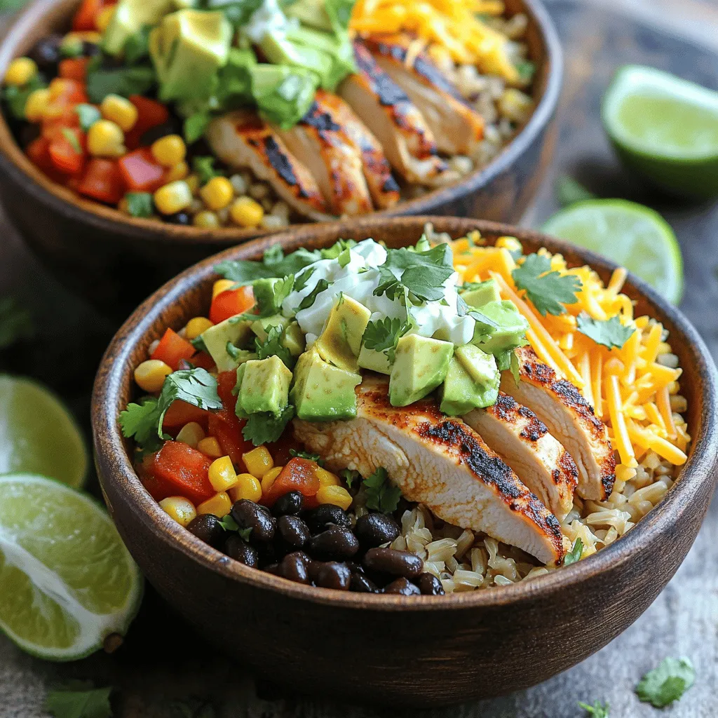 Southwest Chicken Burrito Bowls Einfaches Rezept