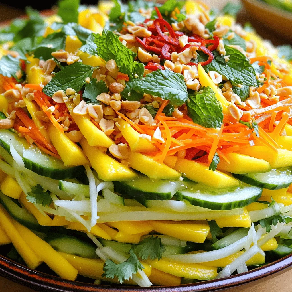 Thai Mango Salad Frisch und Einfach Zubereiten