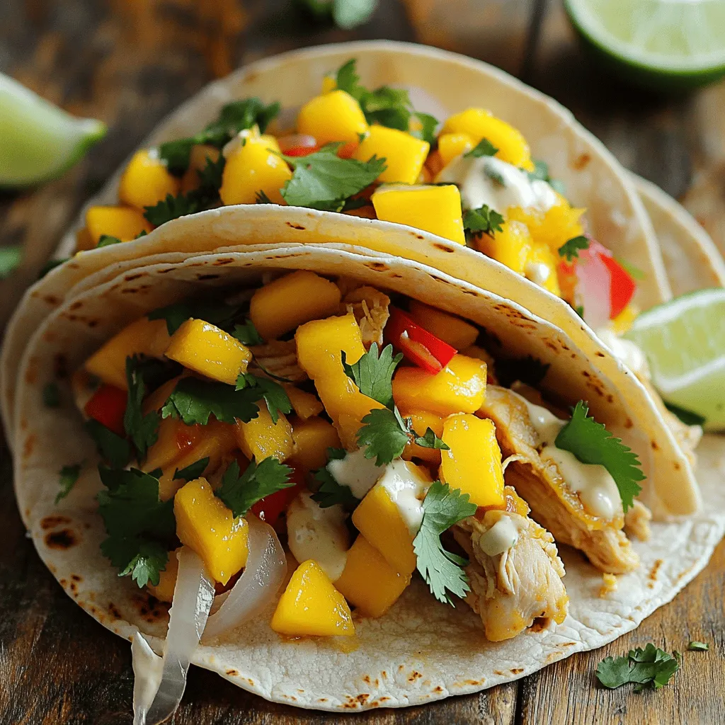 Spicy Mango Chicken Tacos Einfache und köstliche Rezeptidee