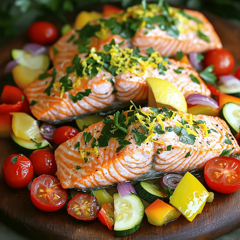 Sheet Pan Lemon Herb Salmon &#038; Veggies Einfaches Gericht