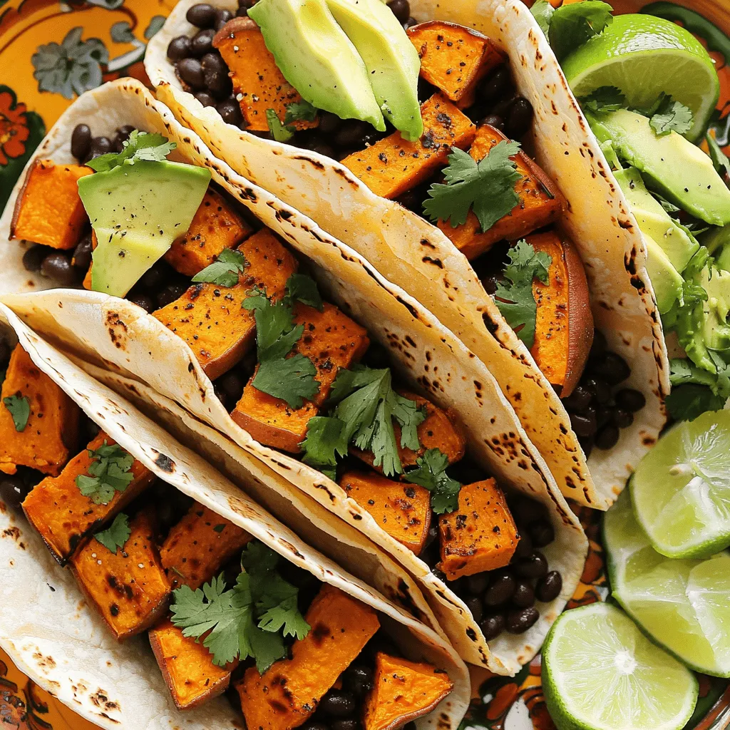 Süßkartoffel Schwarzbohnen Tacos Leckerer Genuss