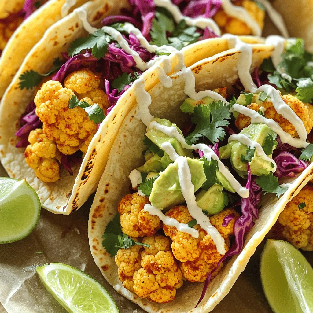 Roasted Cauliflower Tacos Einfache und gesunde Idee