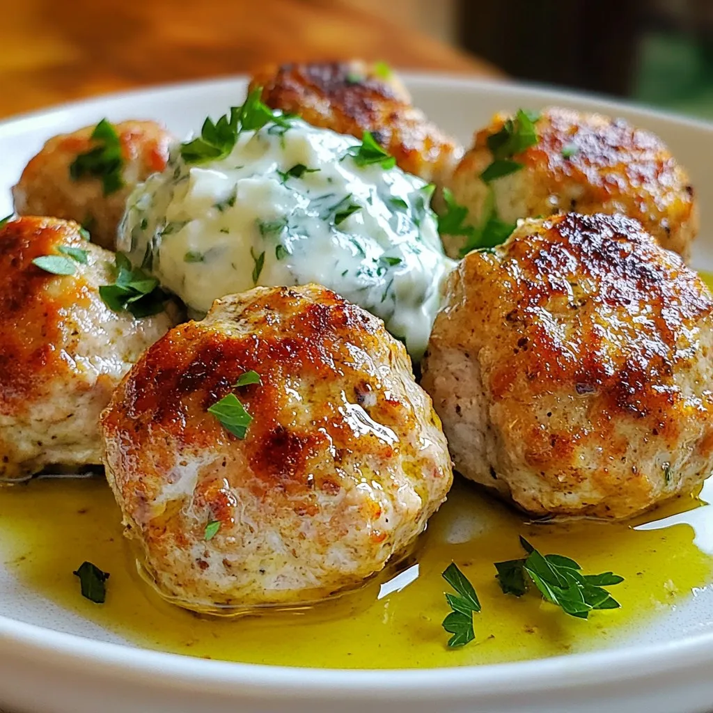 Baked Greek Chicken Meatballs Saftig und Lecker