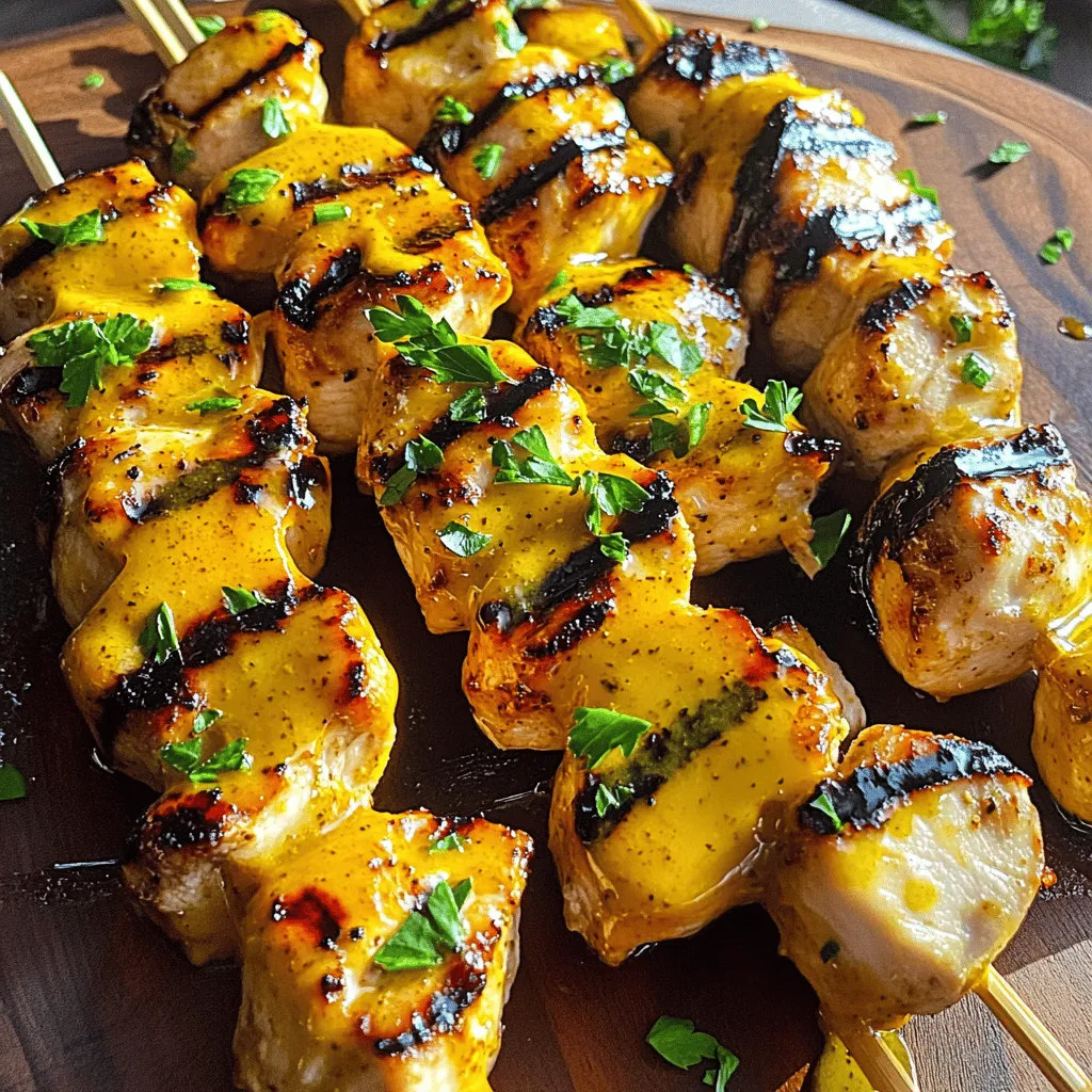 Honey Mustard Chicken Skewers Leckeres Grillrezept
