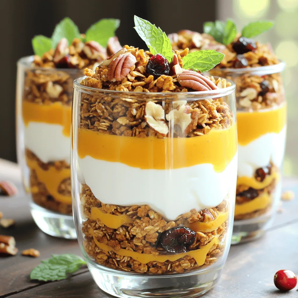 Kürbisgewürz Granola Joghurt Parfaits Einfach Genießen