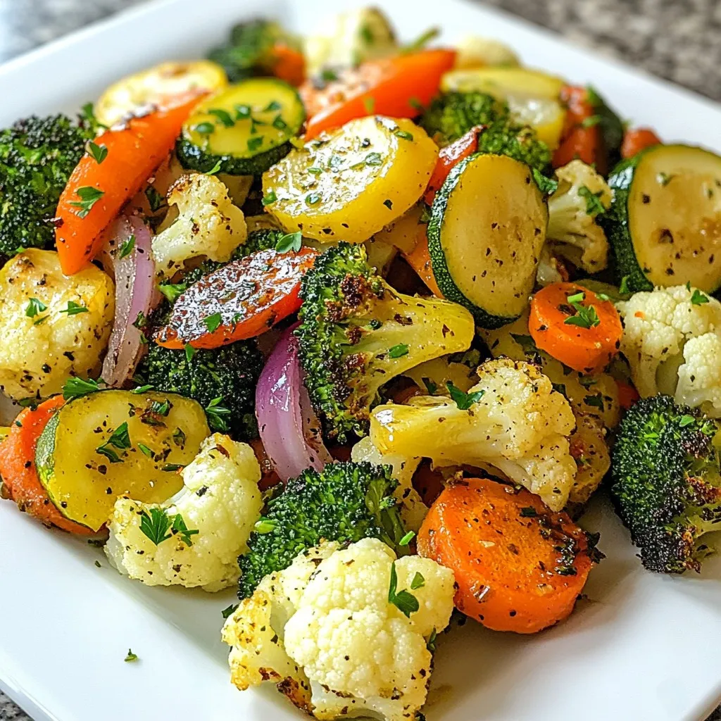 Knoblauch Kräuter Röstgemüse Medley Lecker und Einfach