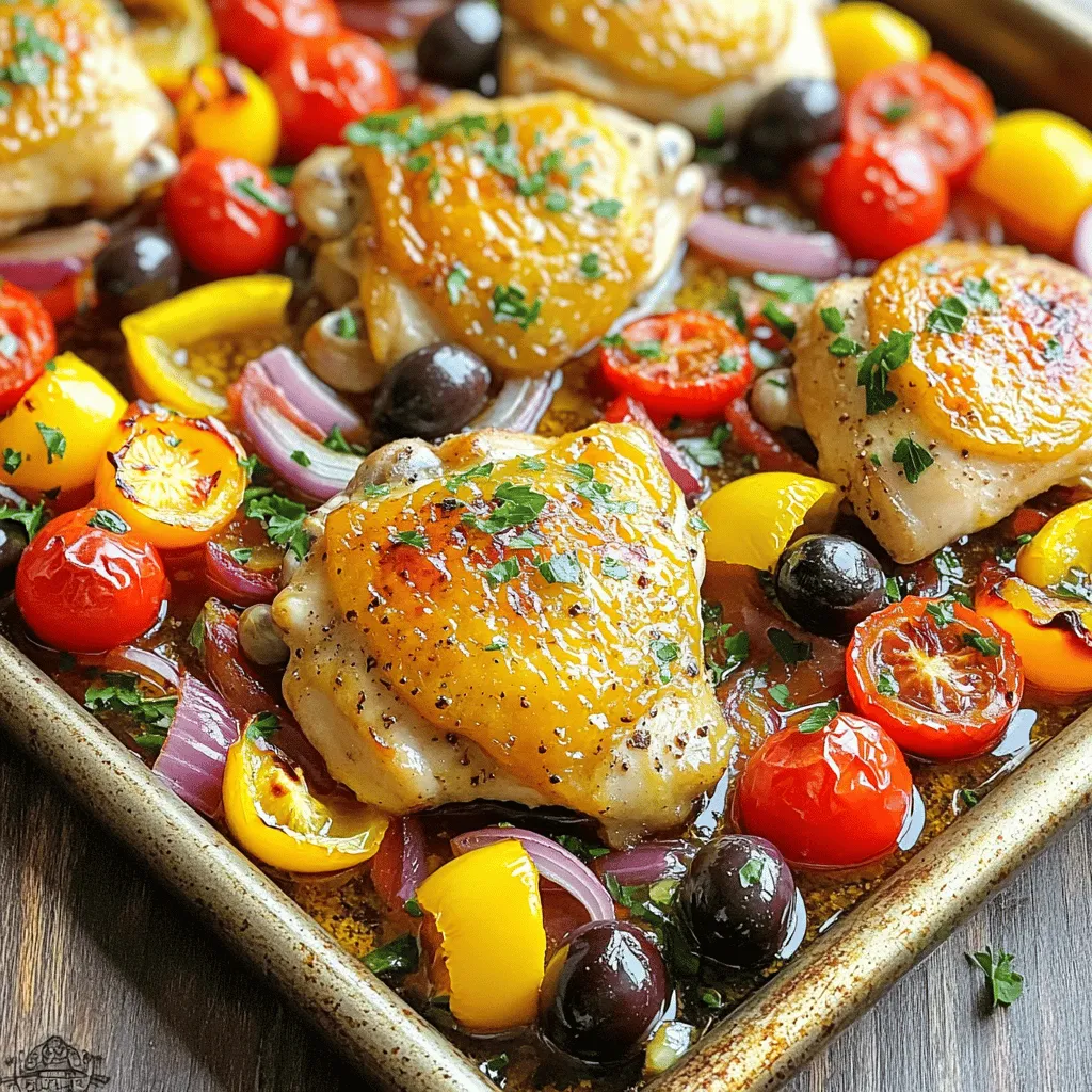 One-Pan Mediterranean Chicken Schnelles und Einfaches Gericht