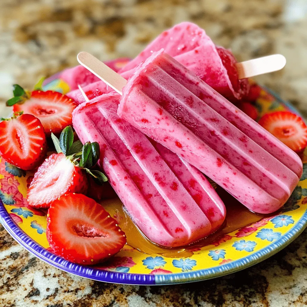 Erdbeer-Popsicles Einfach und Erfrischend Genießen