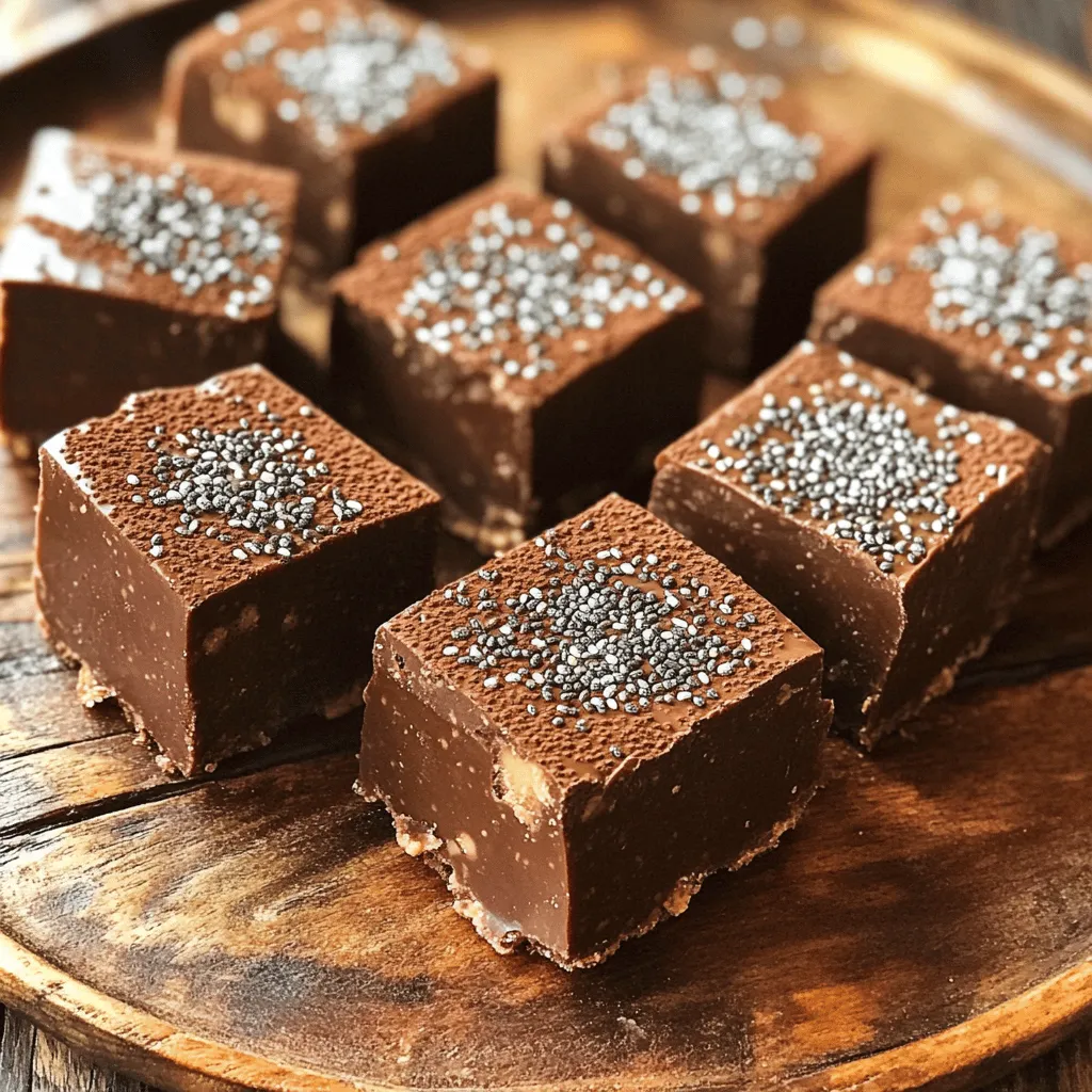 Schokoladen-Erdnussbutter-Energie-Fudge Kraftsnack