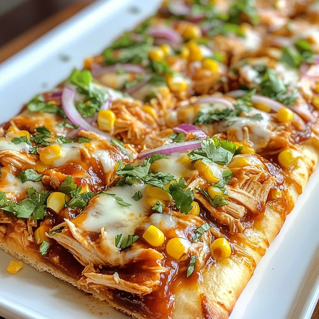 BBQ Chicken Flatbread Pizza Schnelles und Leckeres Rezept
