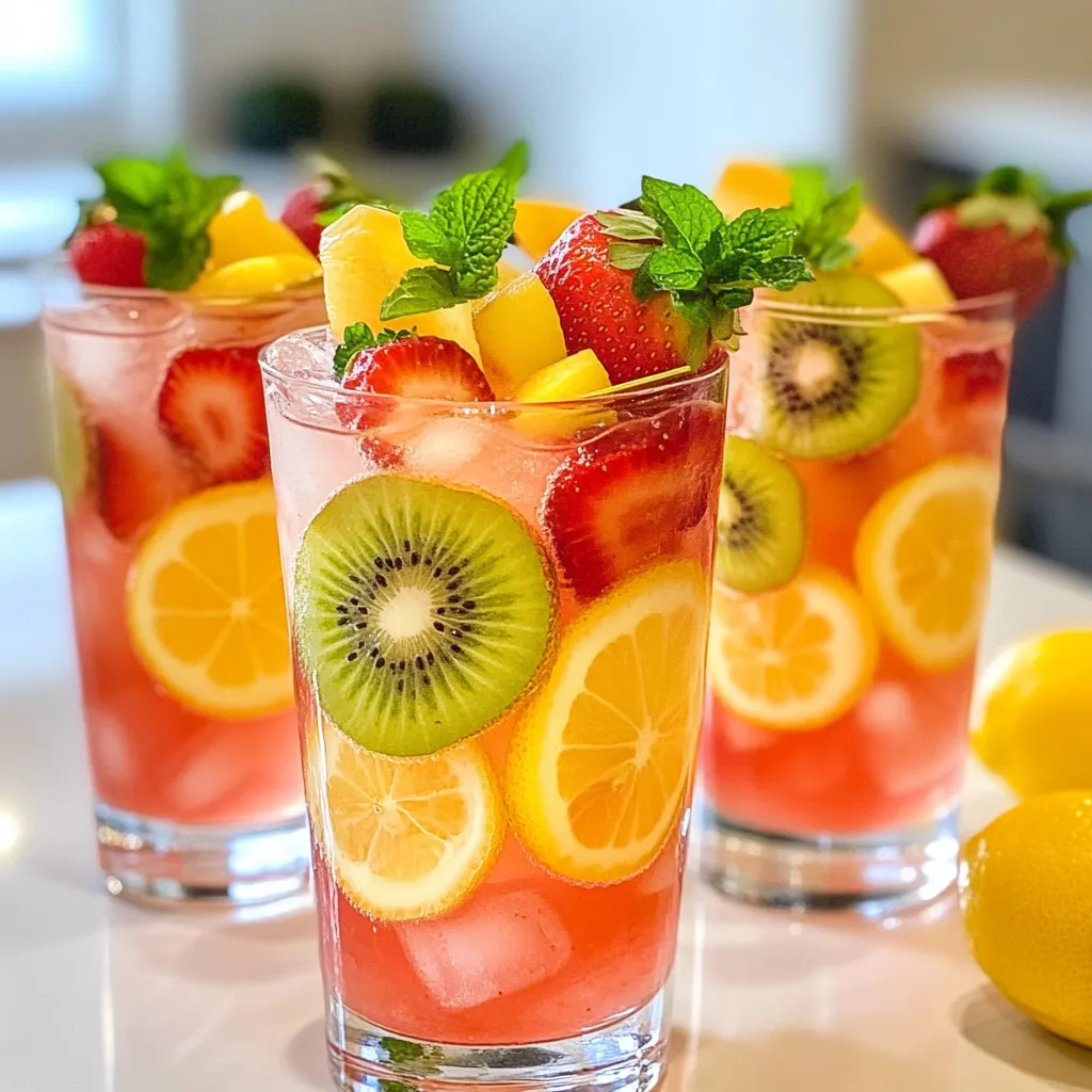 Strawberry Kiwi Lemonade Einfache Rezeptanleitung