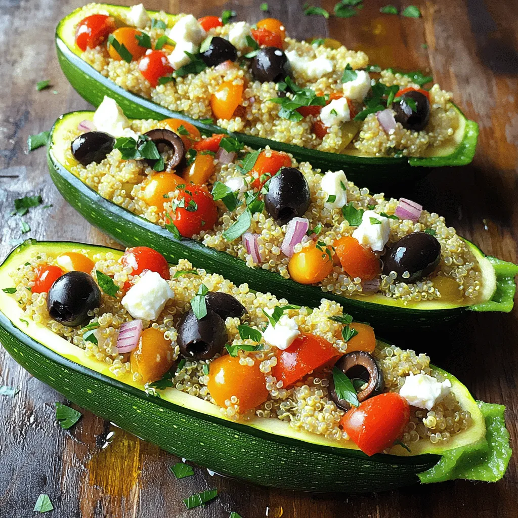 Gefüllte Zucchini-Boote Einfaches Rezept für jedes Gericht