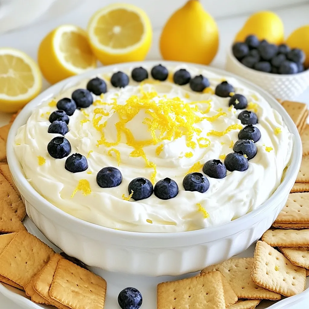 Lemon Blueberry Cheesecake Dip Einfache Genussvielfalt